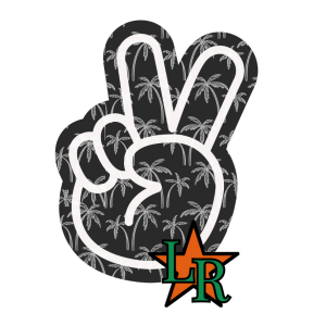 Black Fingers Palm Trees Orange LR