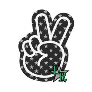 Black-Fingers with Stars and Gray and Green LR