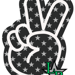 Black-Fingers with Stars and Gray and Green LR